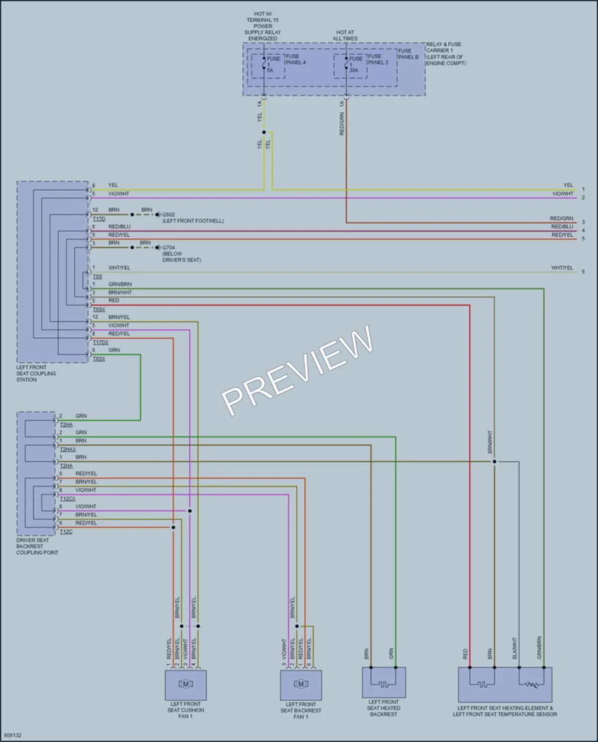 2018 Audi S4 Power Seats wiring diagram preview