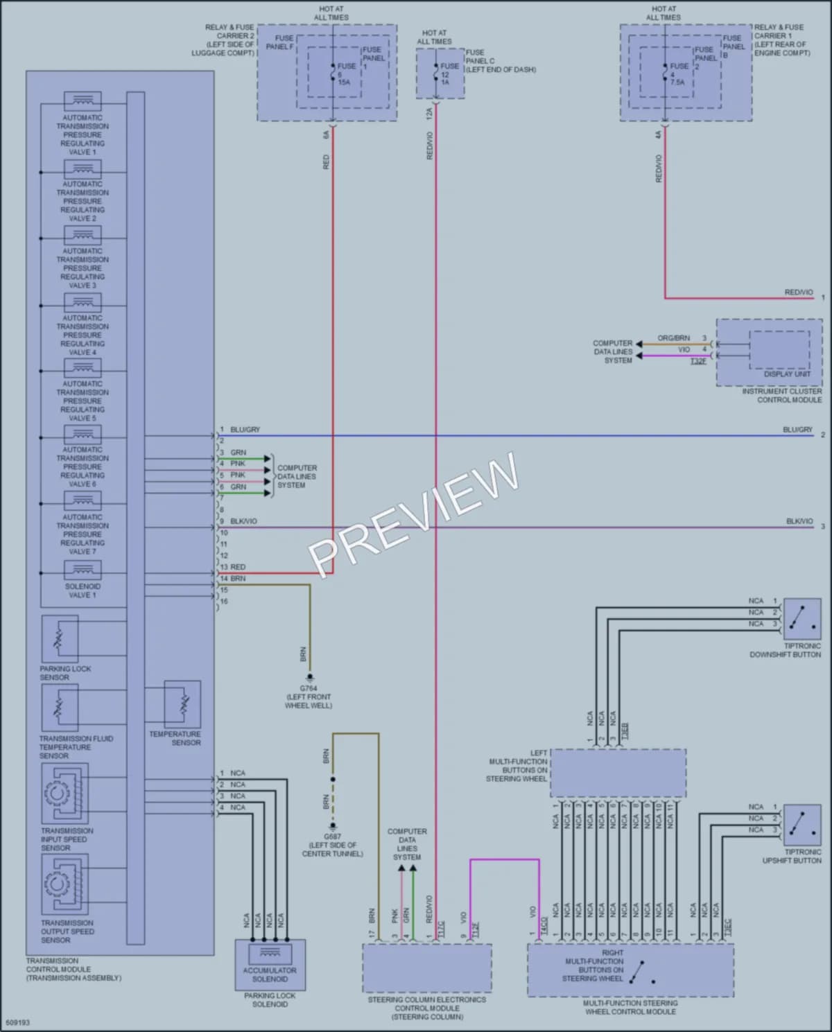 2018 Audi S4 Transmission wiring diagram preview