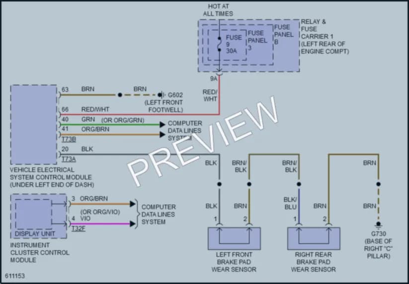 2018 Audi S4 Warning Systems wiring diagram preview