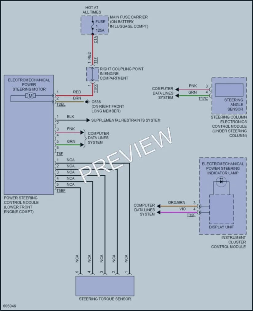 2018 Audi S5 Electronic Power Steering wiring diagram preview
