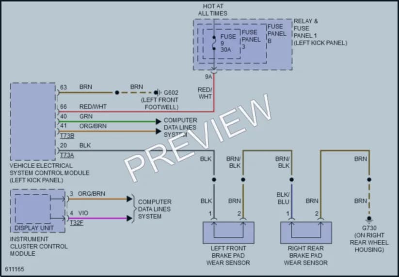 2018 Audi S5 Warning Systems wiring diagram preview