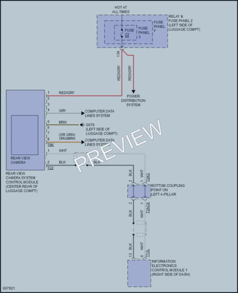 2018 Audi 4D Hatchback Navigation wiring diagram preview with protected circuit layout
