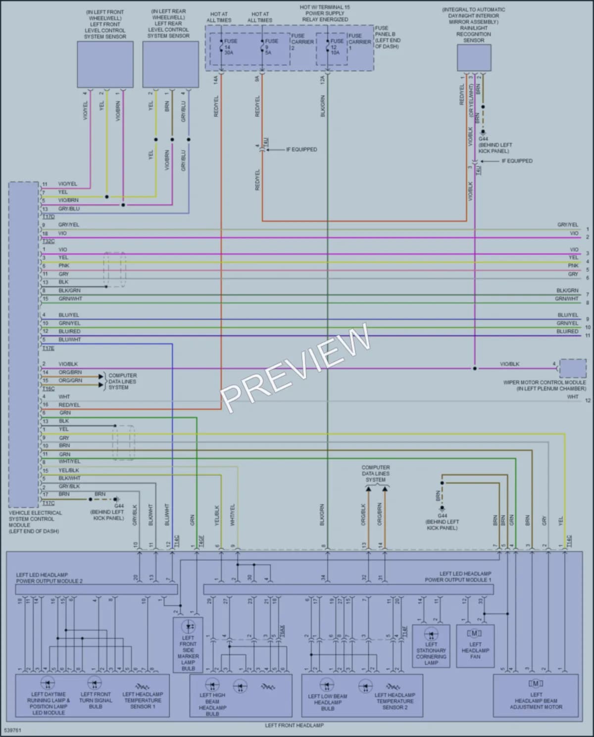 2018 Audi S6 Headlights wiring diagram preview