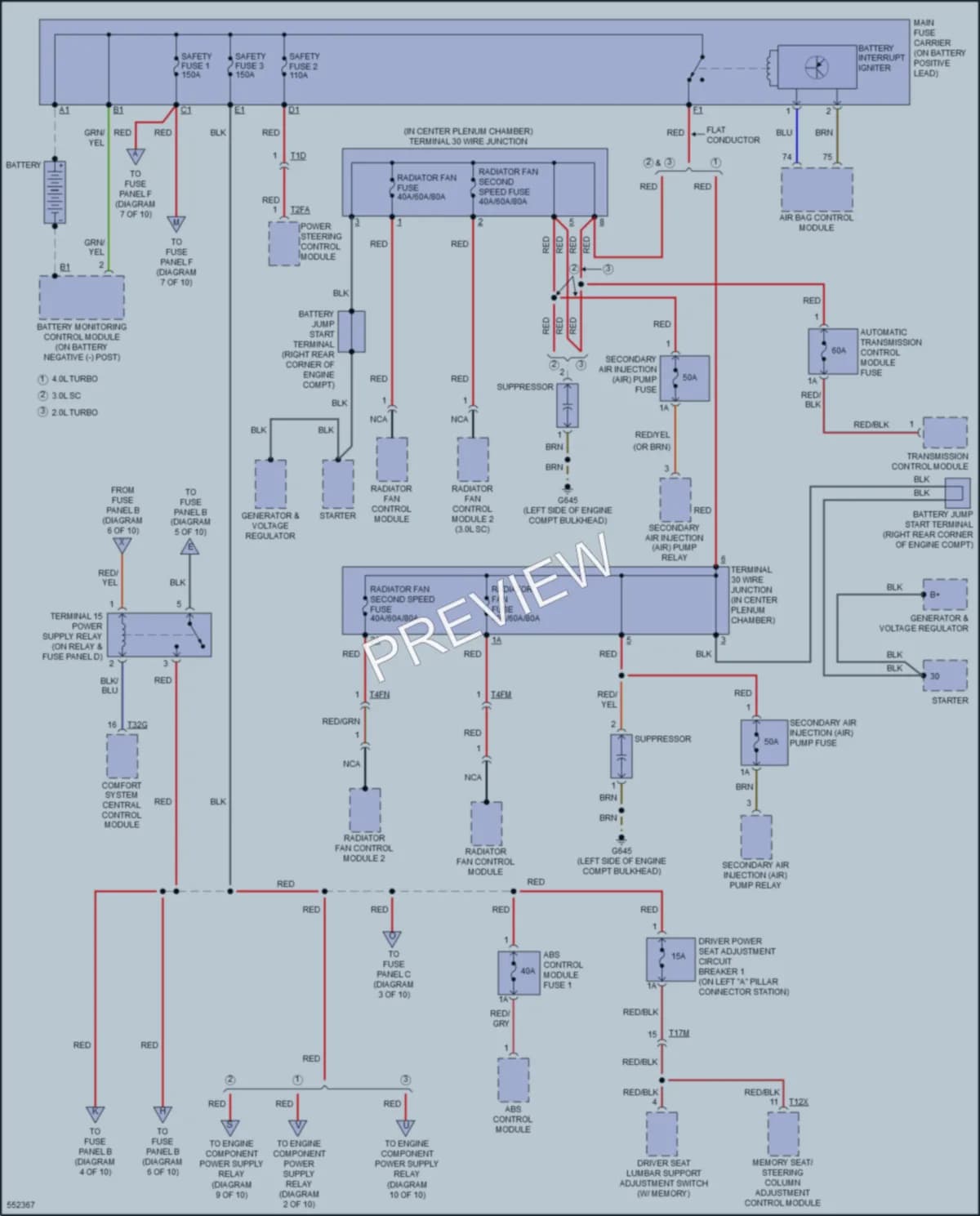 2018 Audi S6 Power Distribution wiring diagram preview