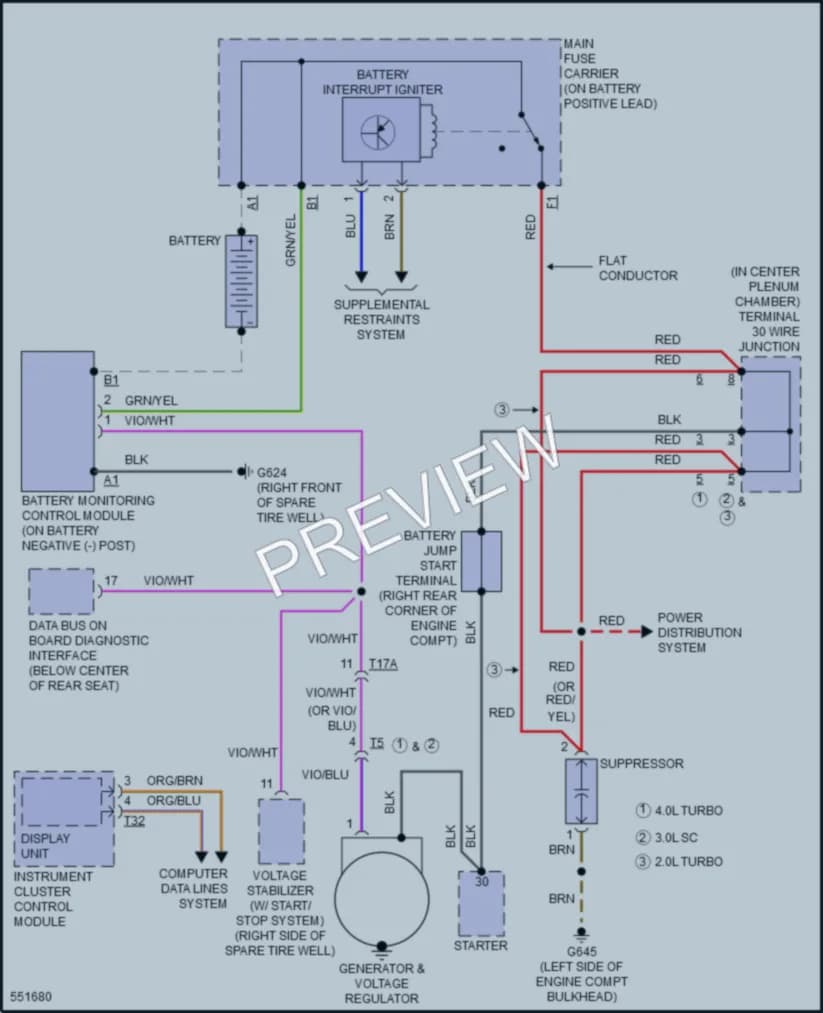 2018 Audi S6 Starting Charging wiring diagram preview