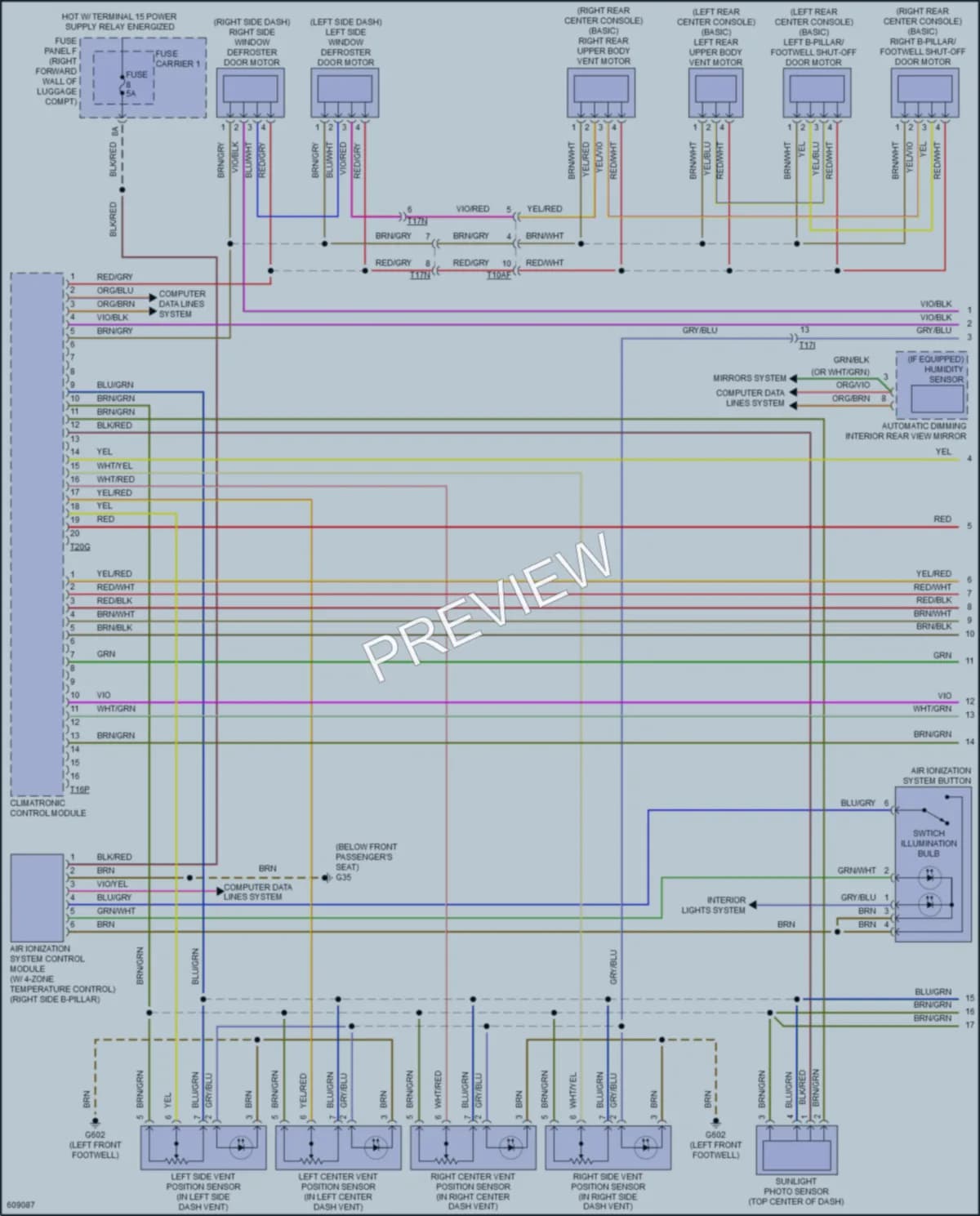 2018 Audi S8 Air Conditioning wiring diagram preview