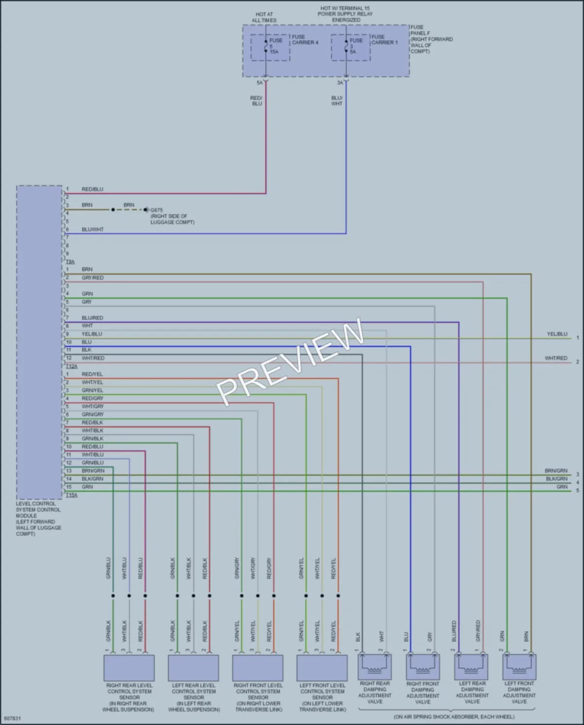 2018 Audi S8 Electronic Suspension wiring diagram preview