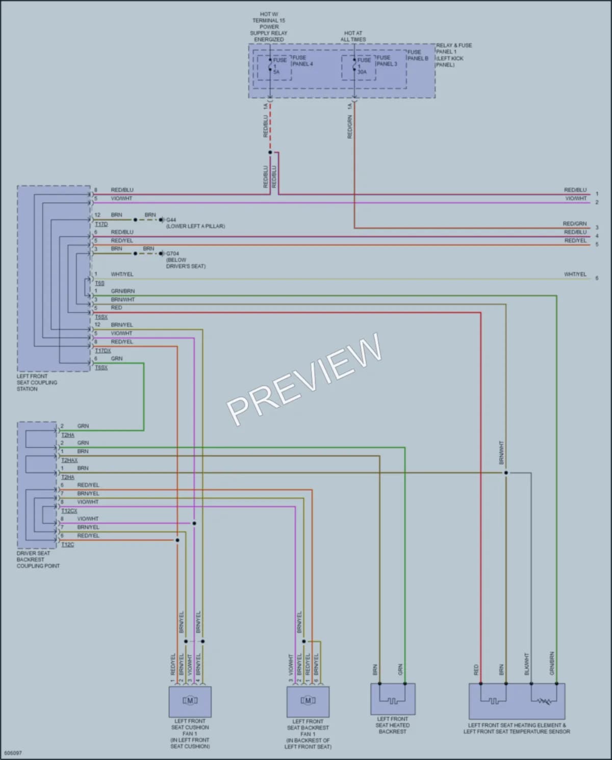 2018 Audi SQ5 Power Seats wiring diagram preview