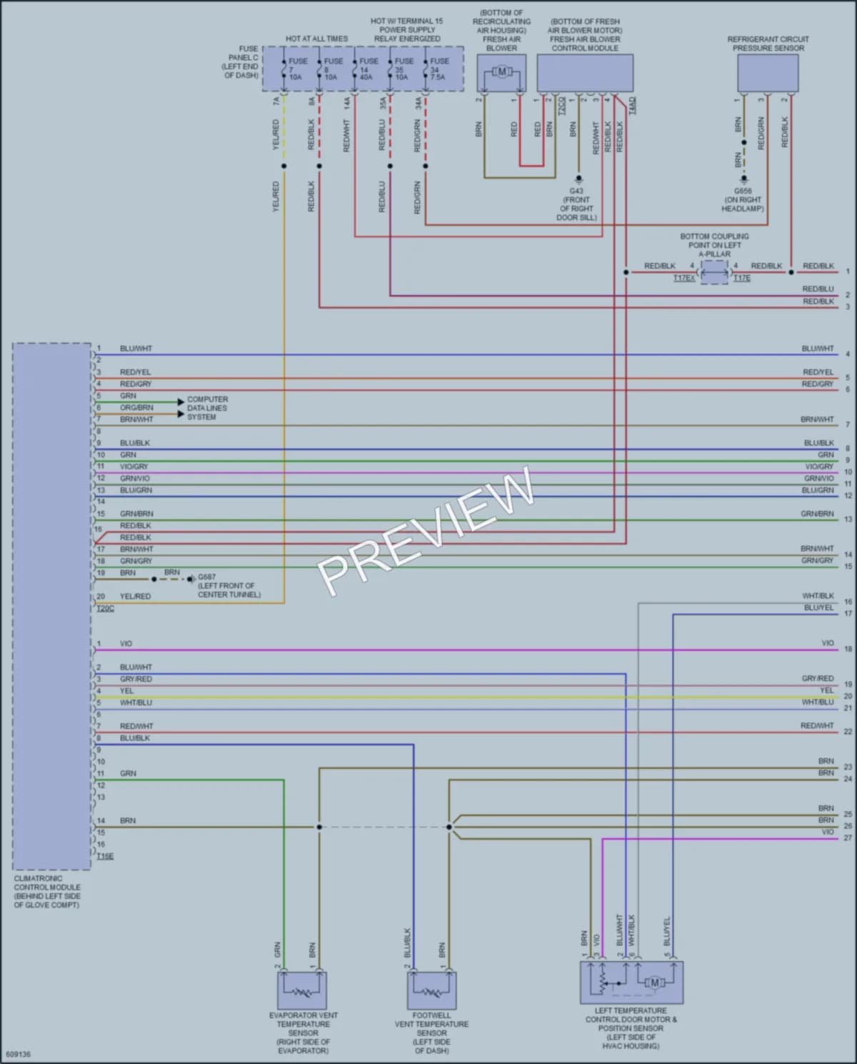 2018 Audi TT Air Conditioning wiring diagram preview