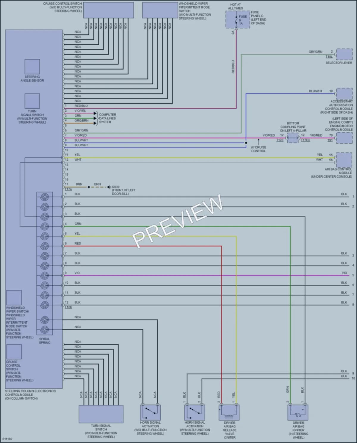 2018 Audi TT Body Control Modules wiring diagram preview