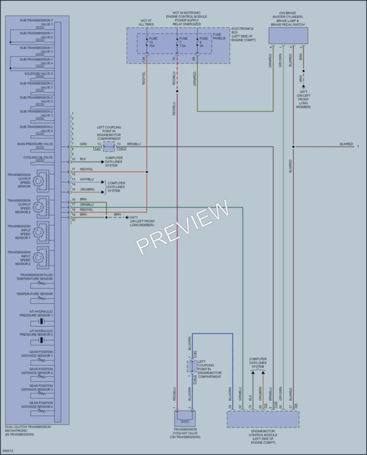 2018 Audi TT Transmission wiring diagram preview