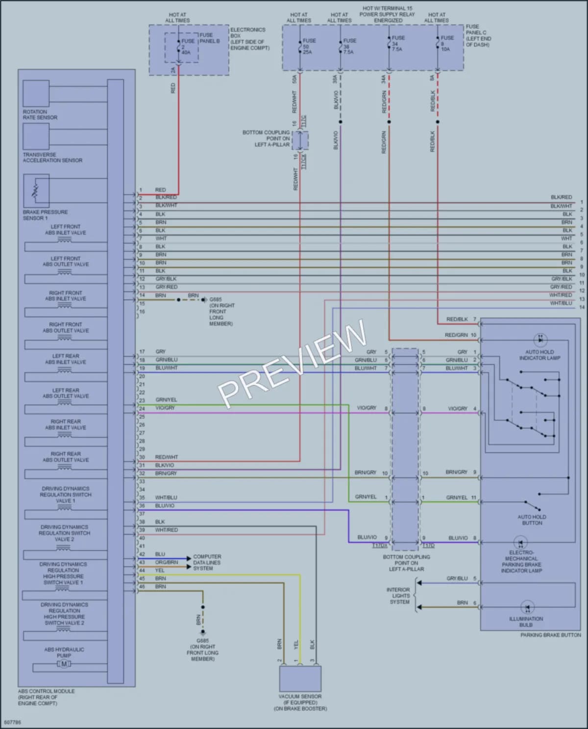 2018 Audi TTRS Anti Lock Brakes wiring diagram preview