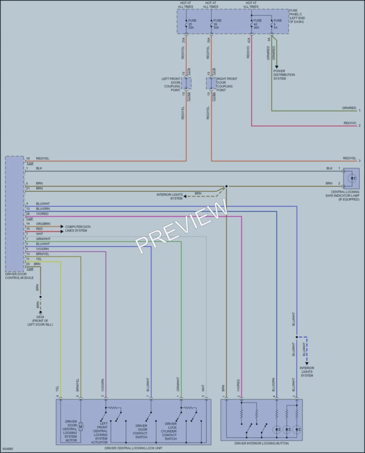 2018 Audi TTRS Anti Theft wiring diagram preview