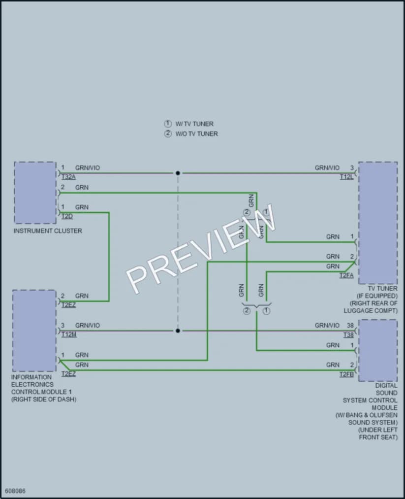 2018 Audi TTRS Radio wiring diagram preview
