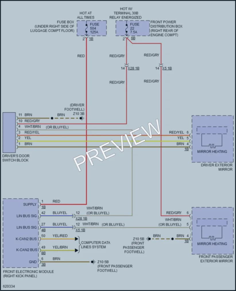 2018 BMW 230i Defoggers wiring diagram preview