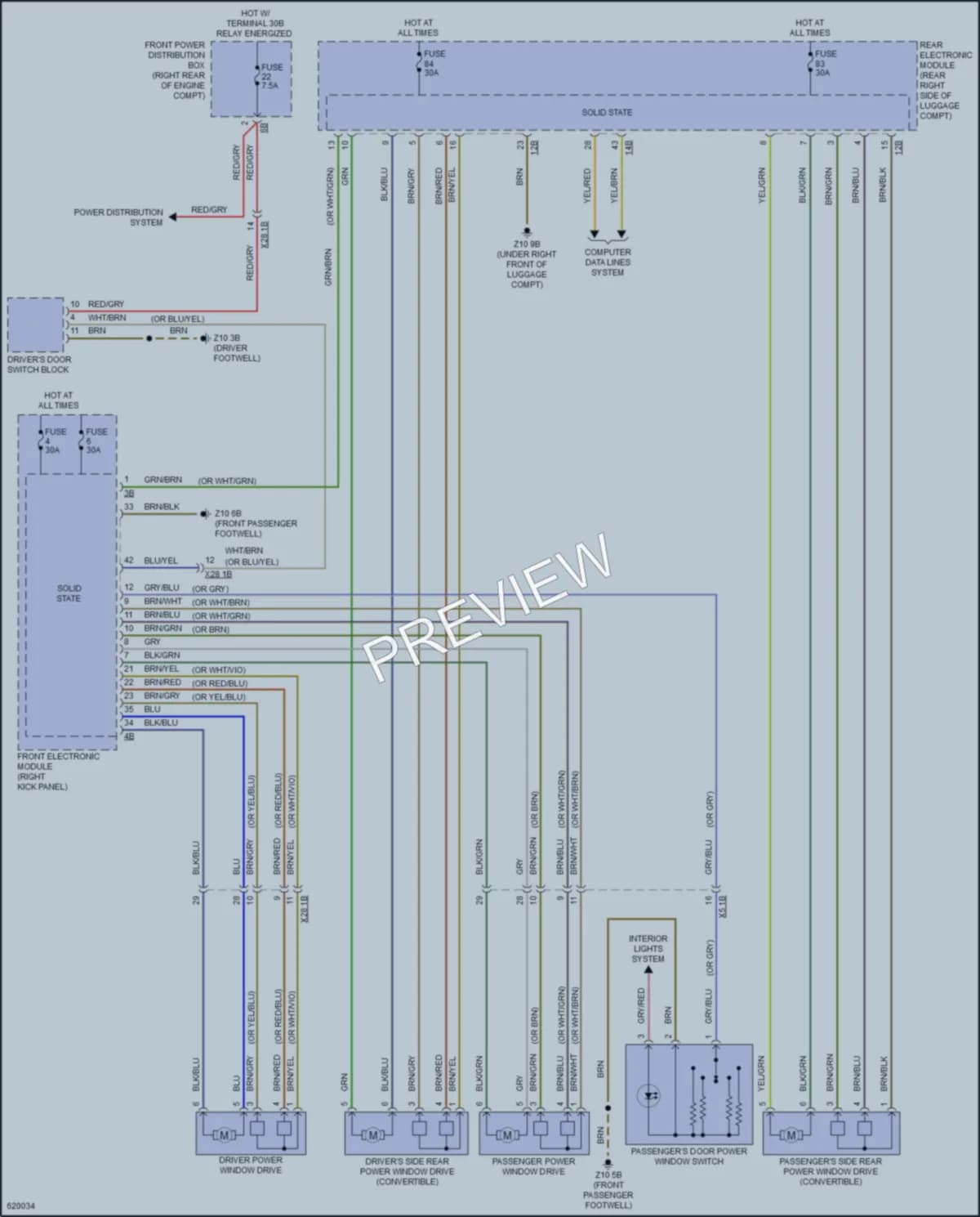 2018 BMW 230i Power Windows wiring diagram preview