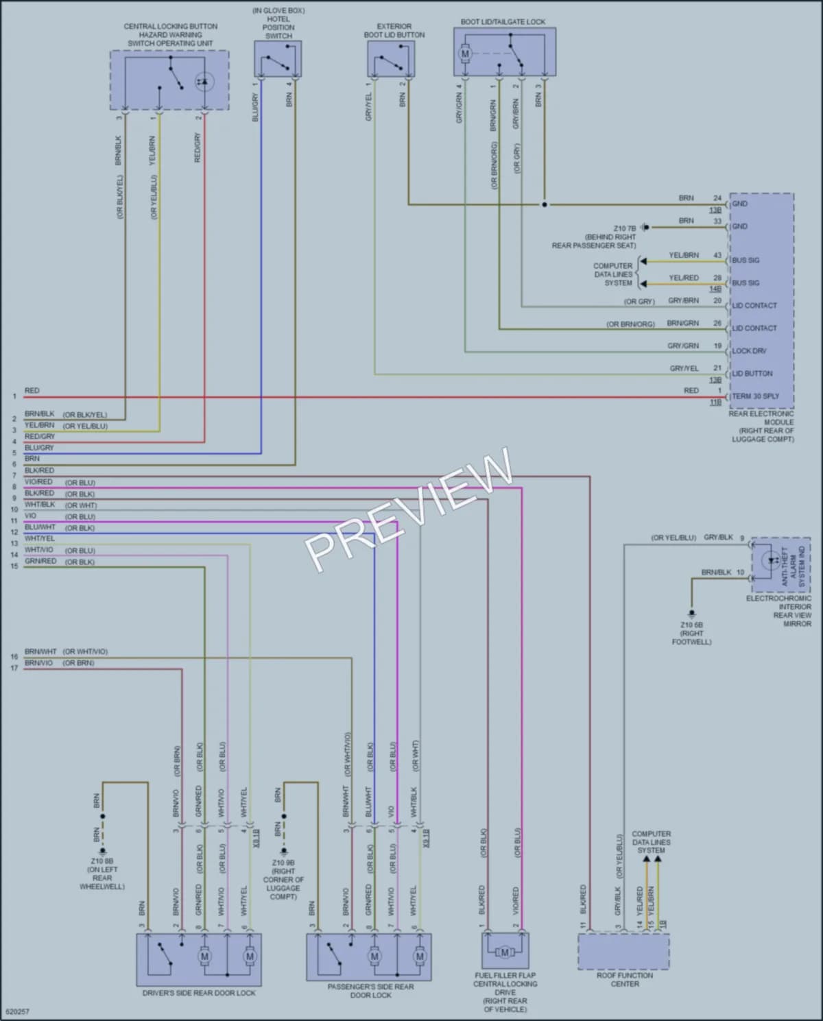 2018 BMW 320i Anti Theft wiring diagram preview