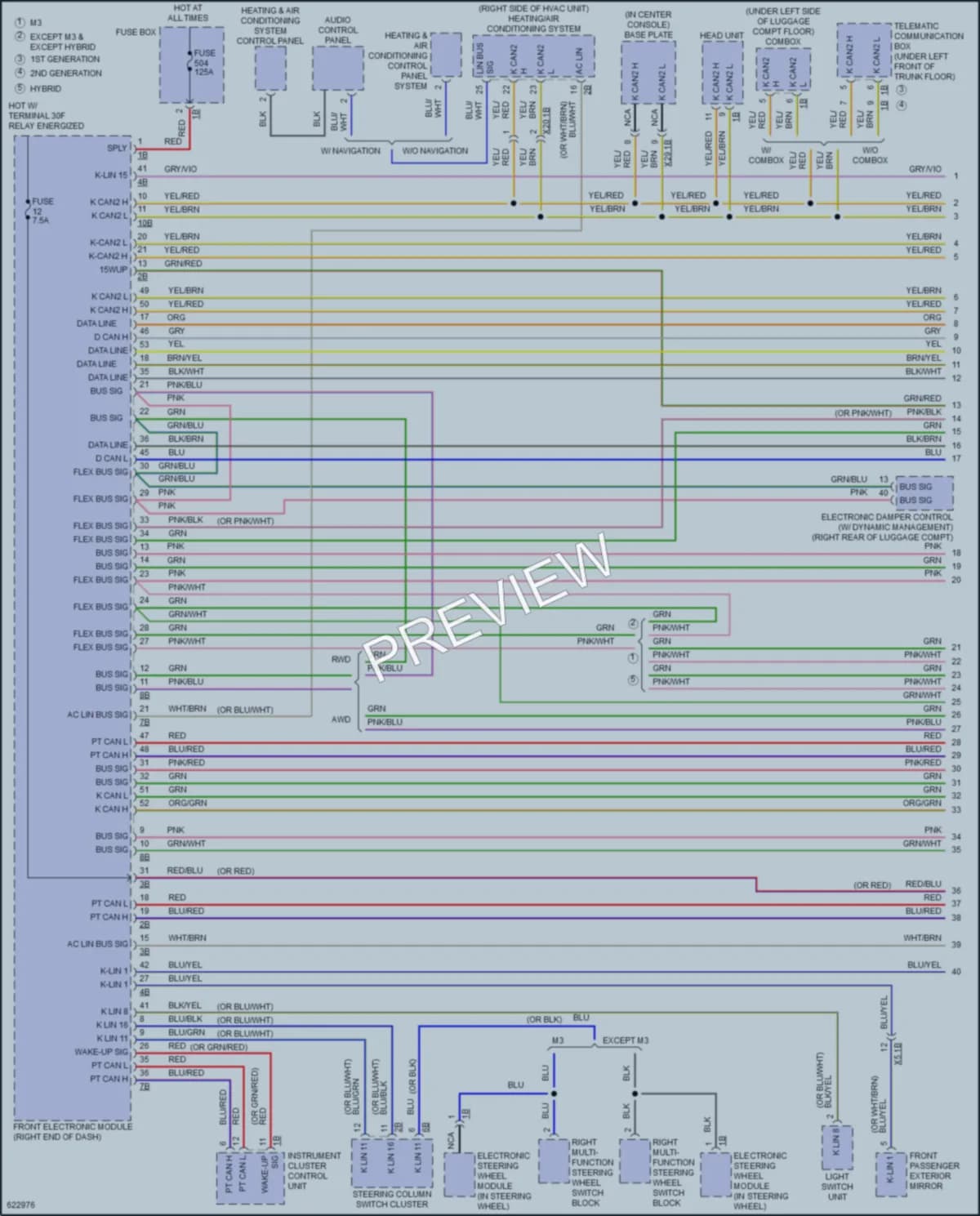 2018 BMW 328d Computer Data Lines wiring diagram preview