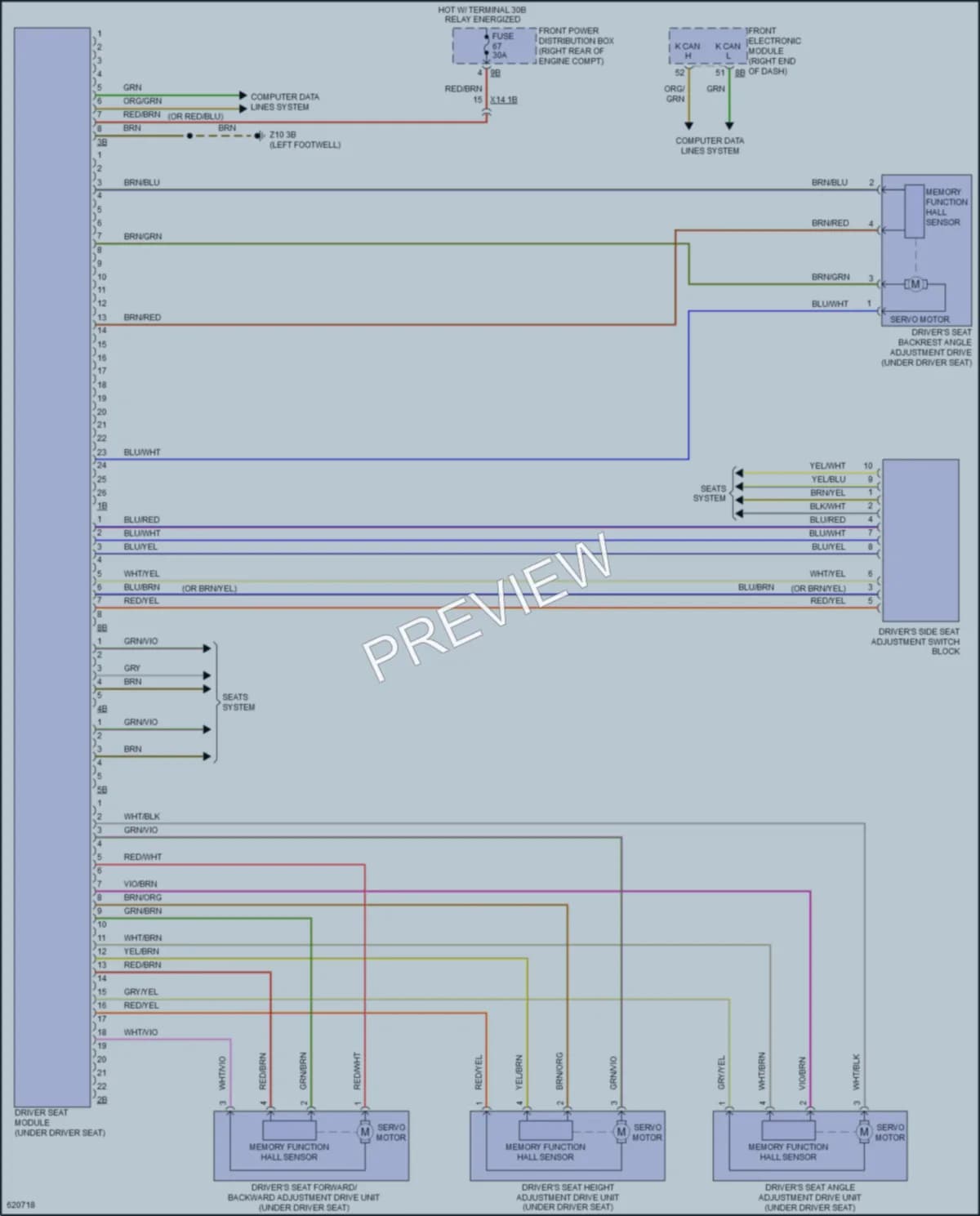 2018 BMW 328d Memory Systems wiring diagram preview