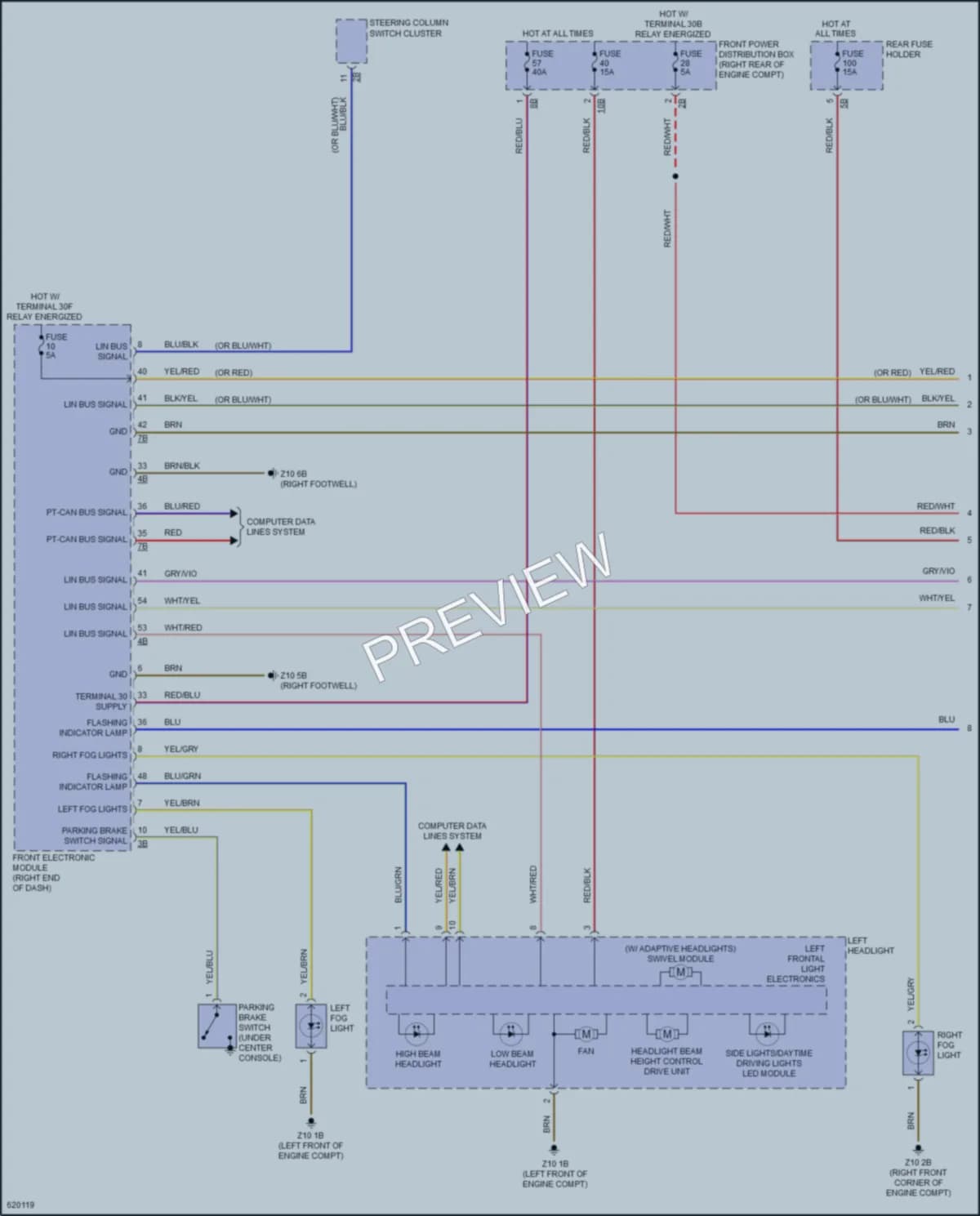 2018 BMW 330iGranTurismo Headlights wiring diagram preview