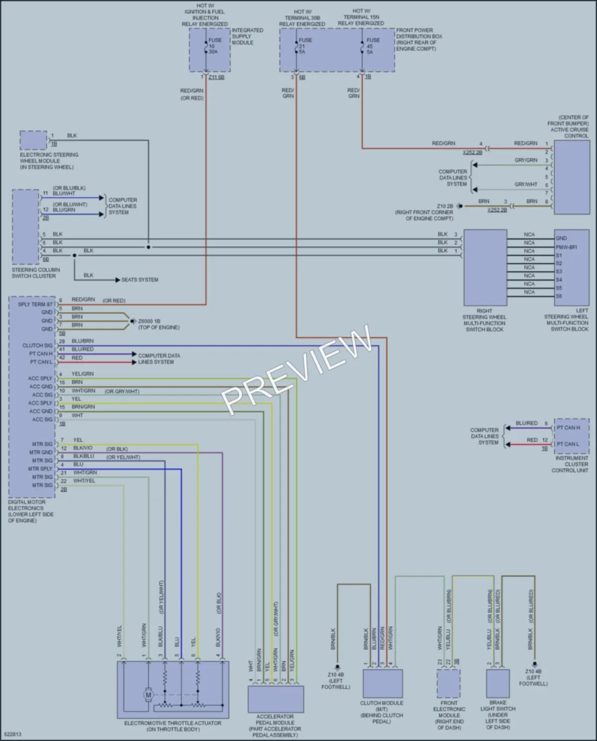2018 BMW 340i Cruise Control wiring diagram preview