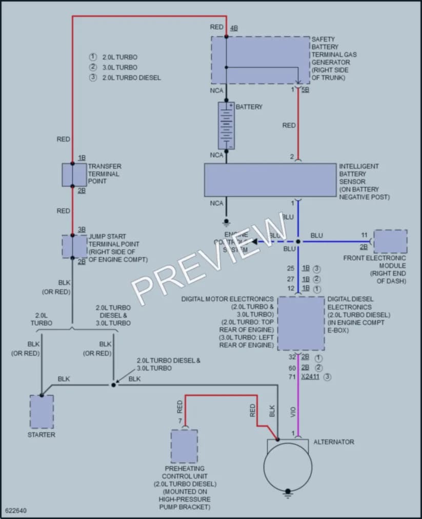 2018 BMW 340i Starting Charging wiring diagram preview