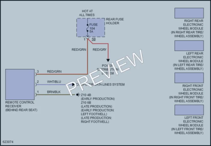 2018 BMW 340i Warning Systems wiring diagram preview