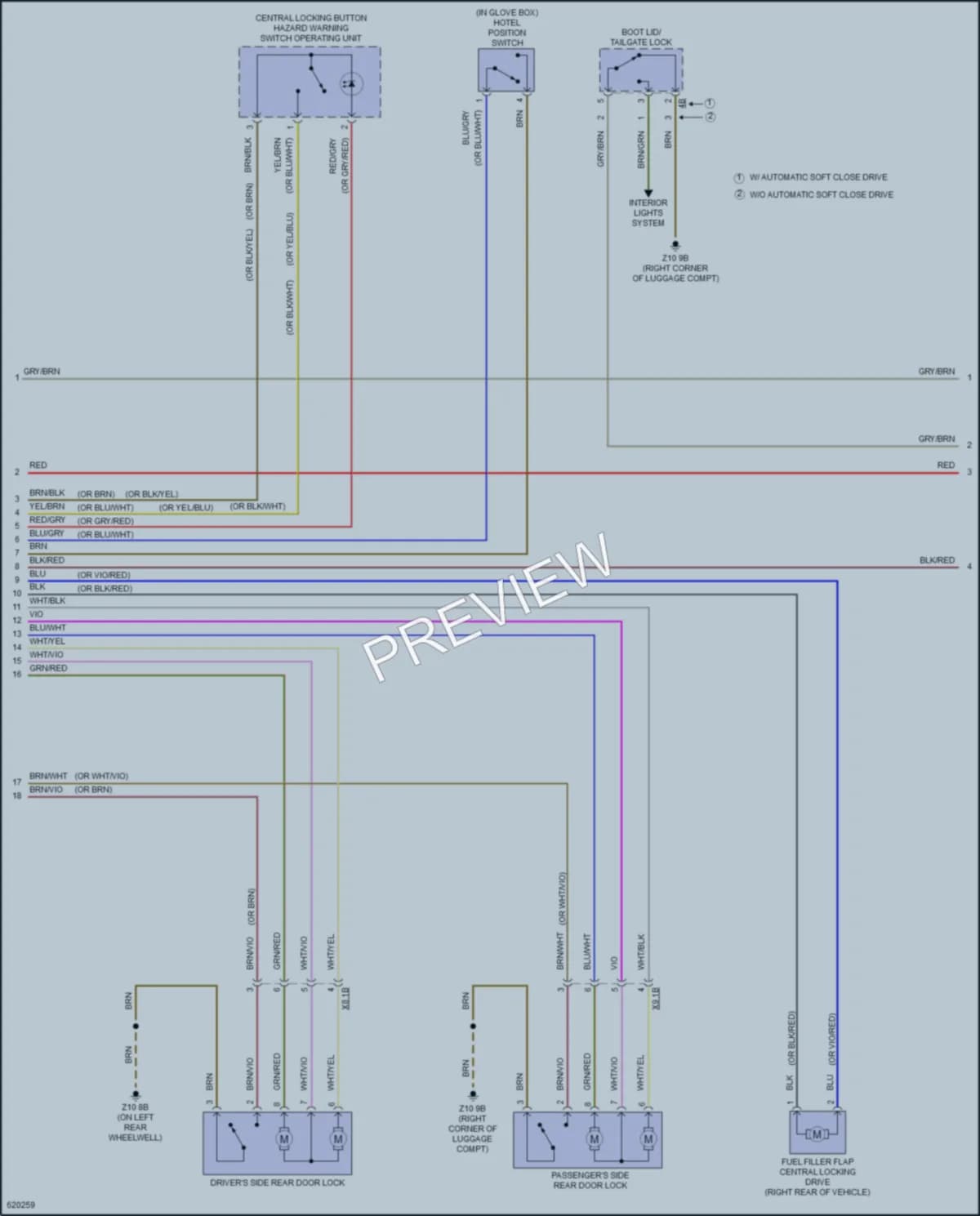 2018 BMW 340iGranTurismo Anti Theft wiring diagram preview