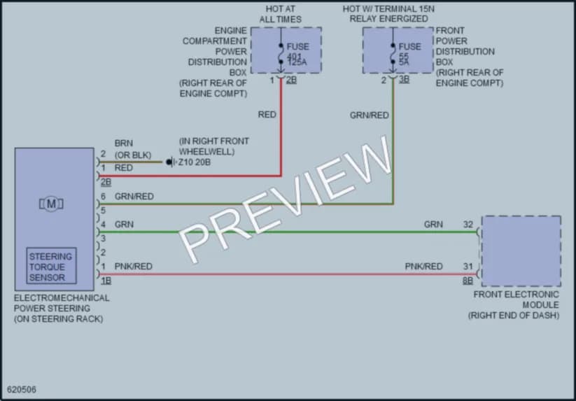2018 BMW 340iGranTurismo Electronic Power Steering wiring diagram preview
