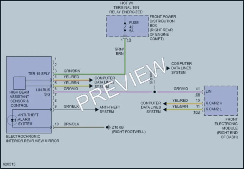 2018 BMW 340iGranTurismo Power Mirrors wiring diagram preview
