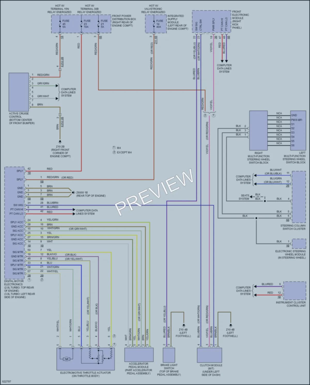 2018 BMW 430i Cruise Control wiring diagram preview