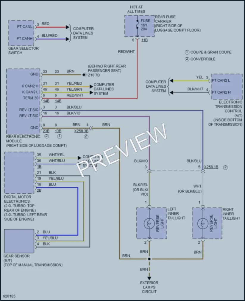 2018 BMW 430iGranCoupe Exterior Lights wiring diagram preview