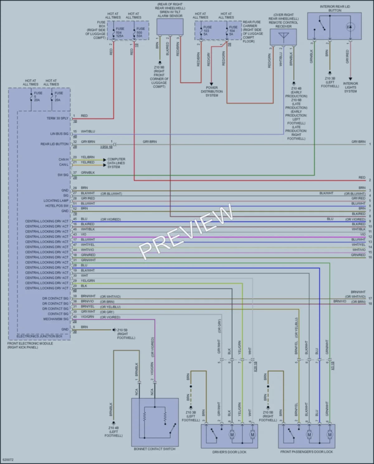 2018 BMW 430iGranCoupe Power Door Locks wiring diagram preview