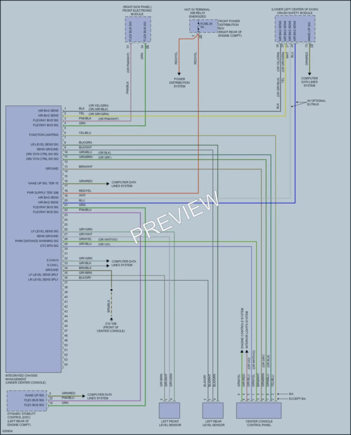 2018 BMW 440iGranCoupe Electronic Suspension wiring diagram preview