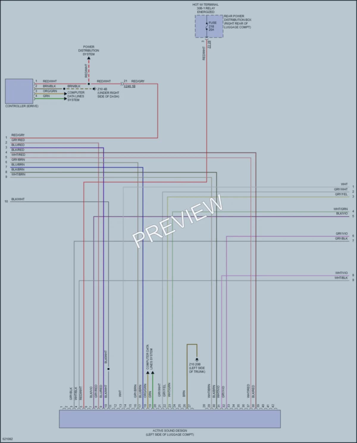 2018 BMW 530e Navigation wiring diagram preview