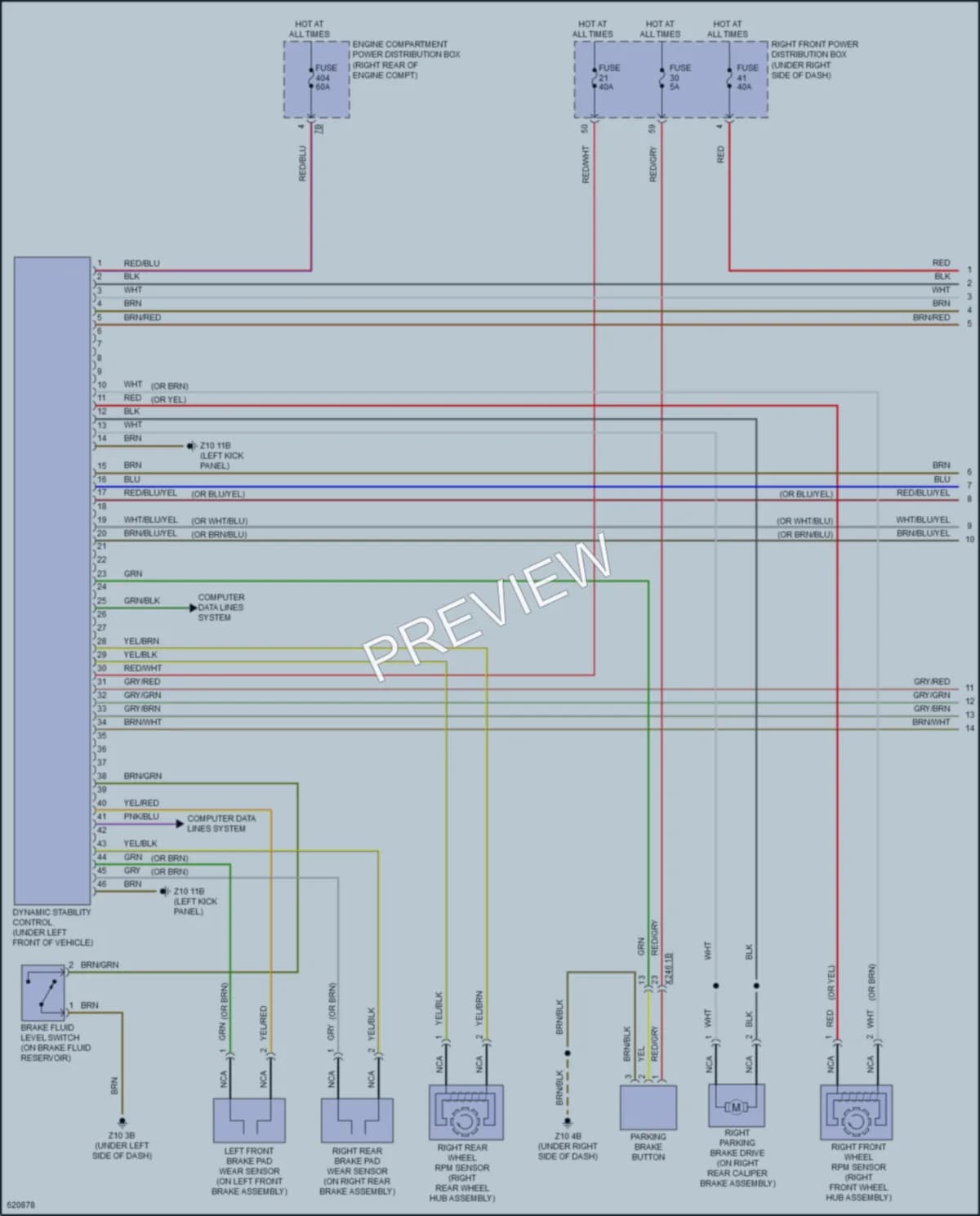 2018 BMW 530i Anti Lock Brakes wiring diagram preview