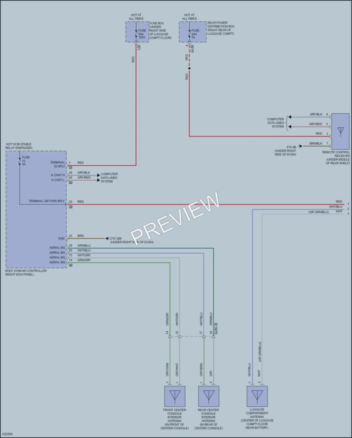 2018 BMW 530i Anti Theft wiring diagram preview