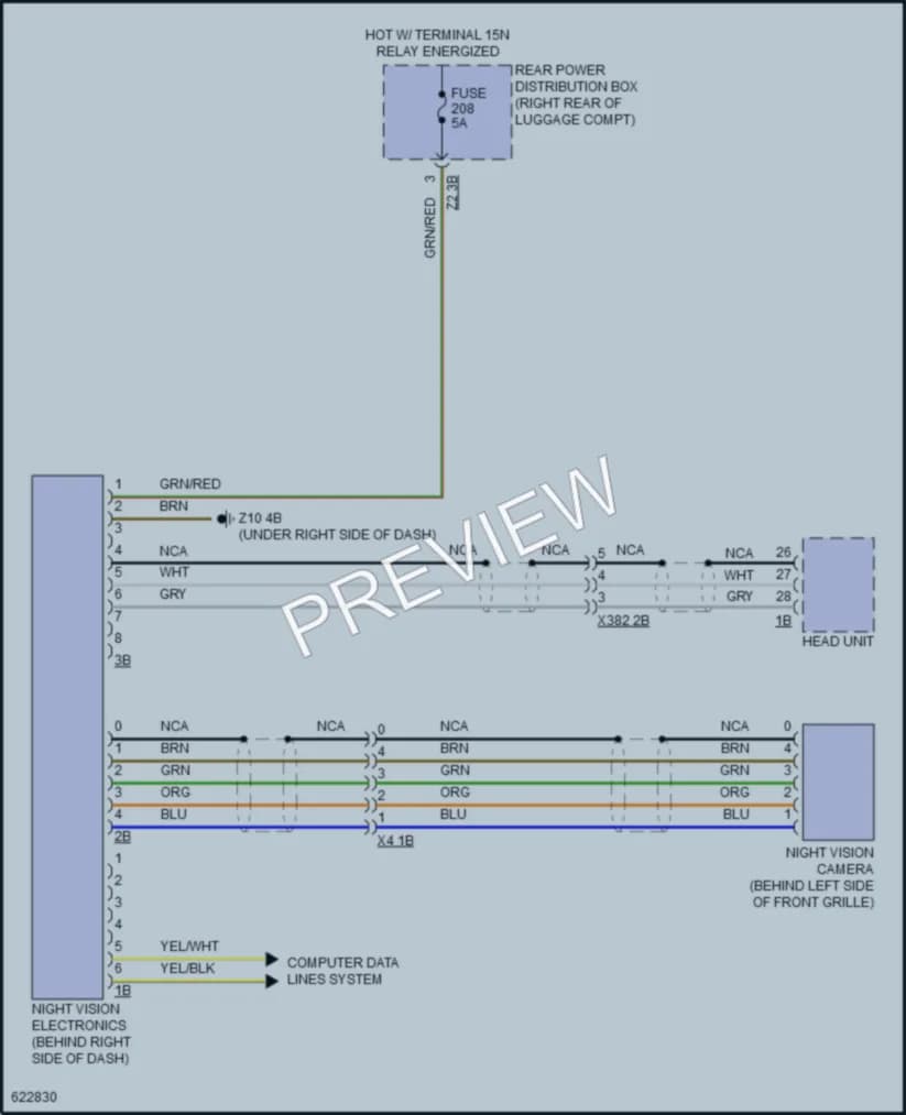 2018 BMW 530i Instrument Cluster wiring diagram preview