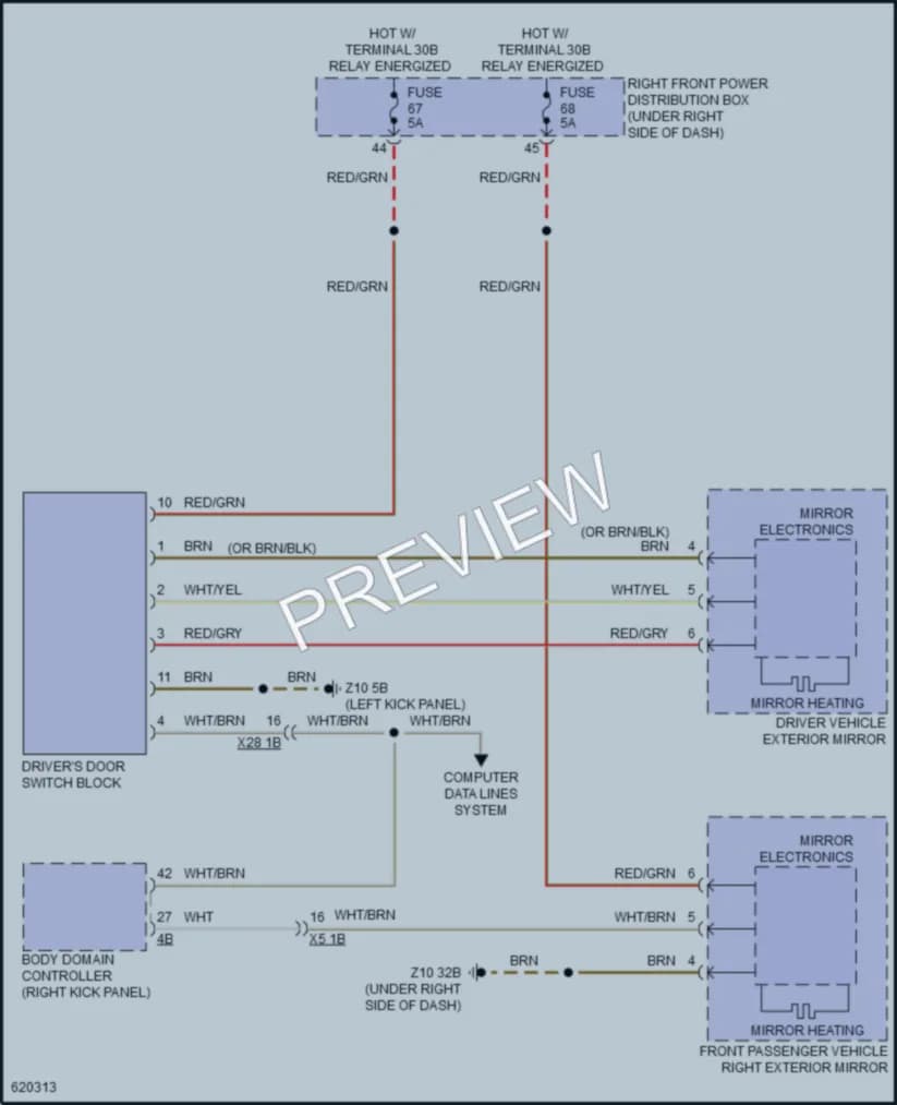 2018 BMW 540i Defoggers wiring diagram preview