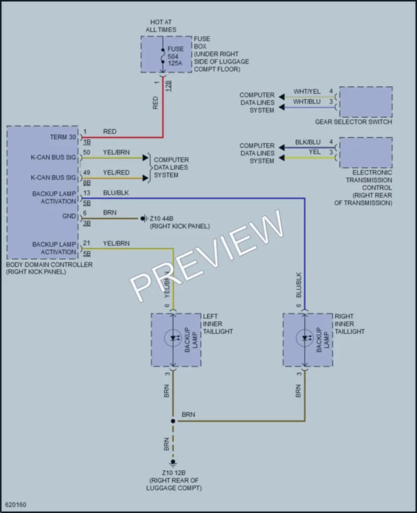 2018 BMW 540i Exterior Lights wiring diagram preview
