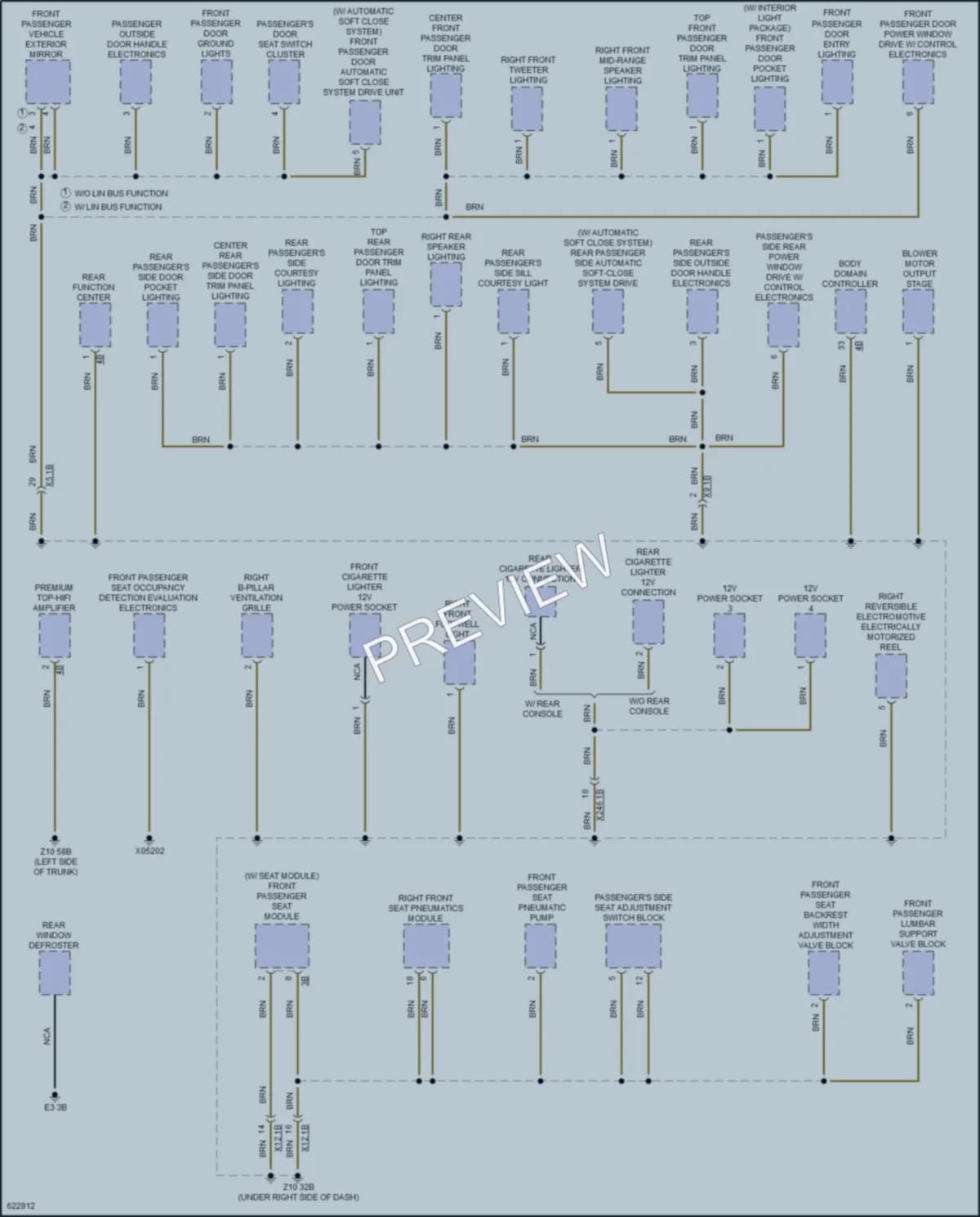2018 BMW 540i Ground Distribution wiring diagram preview