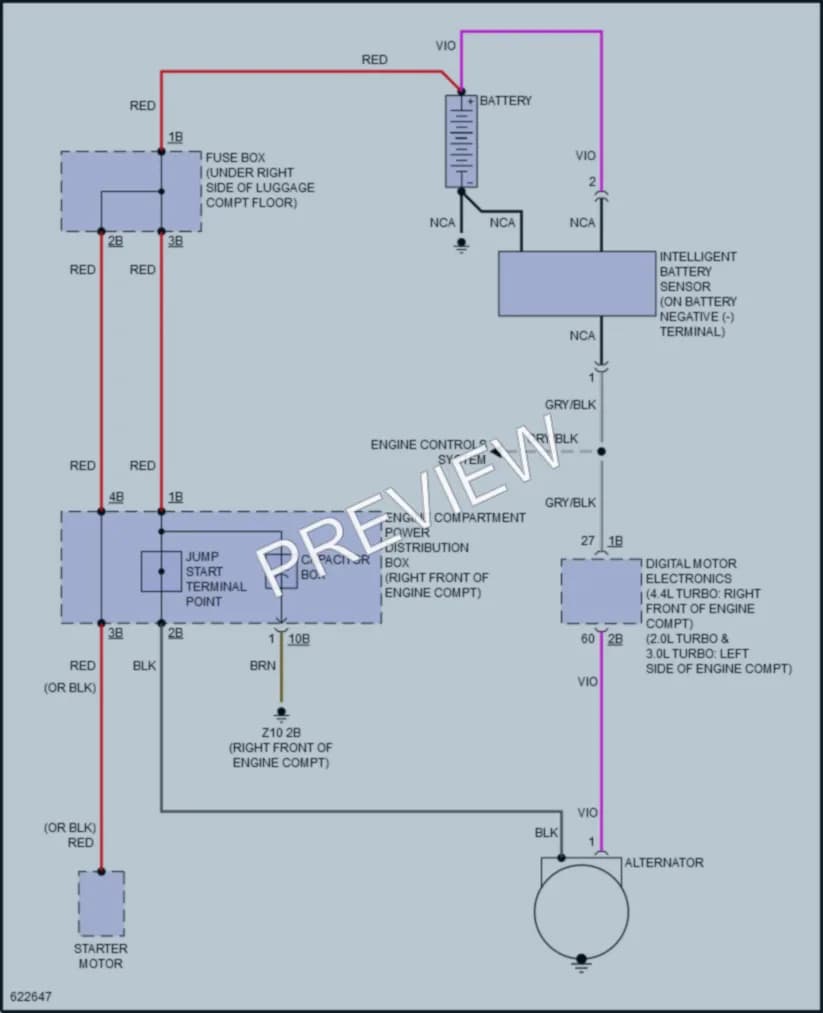 2018 BMW 540i Starting Charging wiring diagram preview