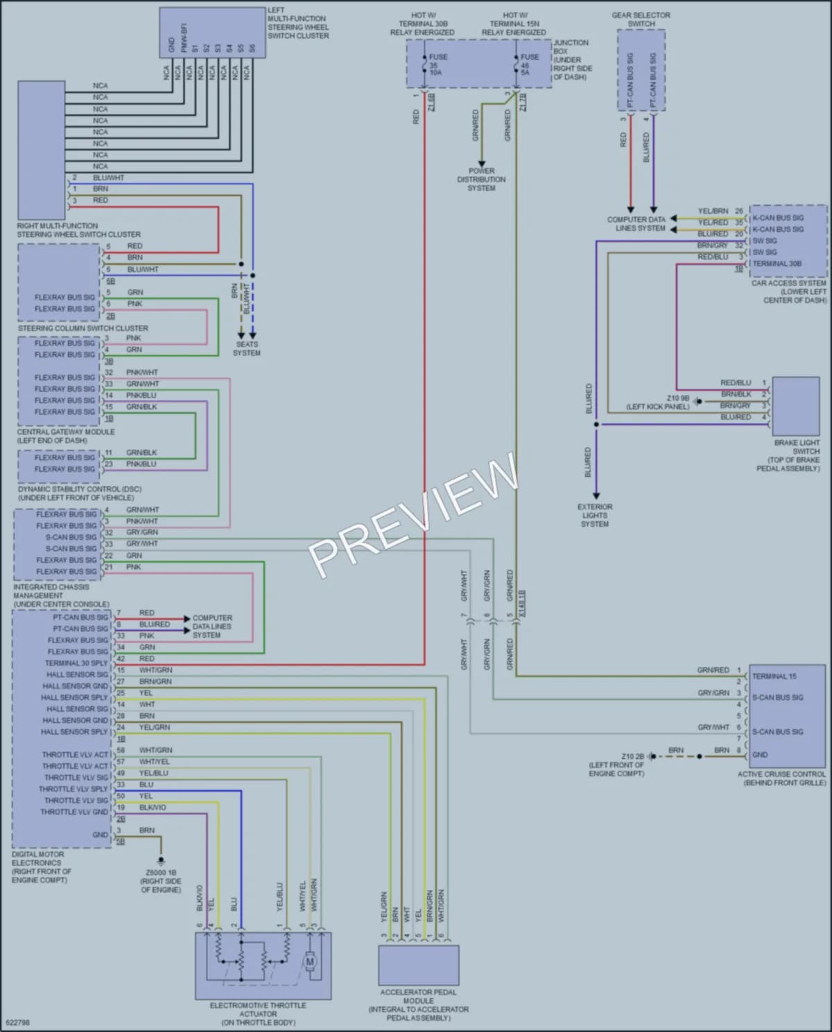 2018 BMW 640i Cruise Control wiring diagram preview