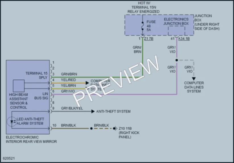 2018 BMW 640iGranCoupe Power Mirrors wiring diagram preview