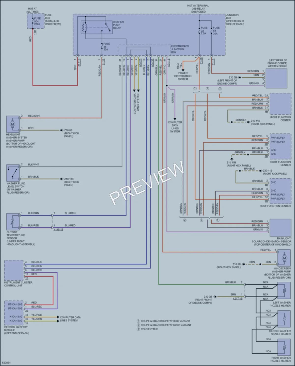 2018 BMW 640iGranCoupe Wiper Washer wiring diagram preview