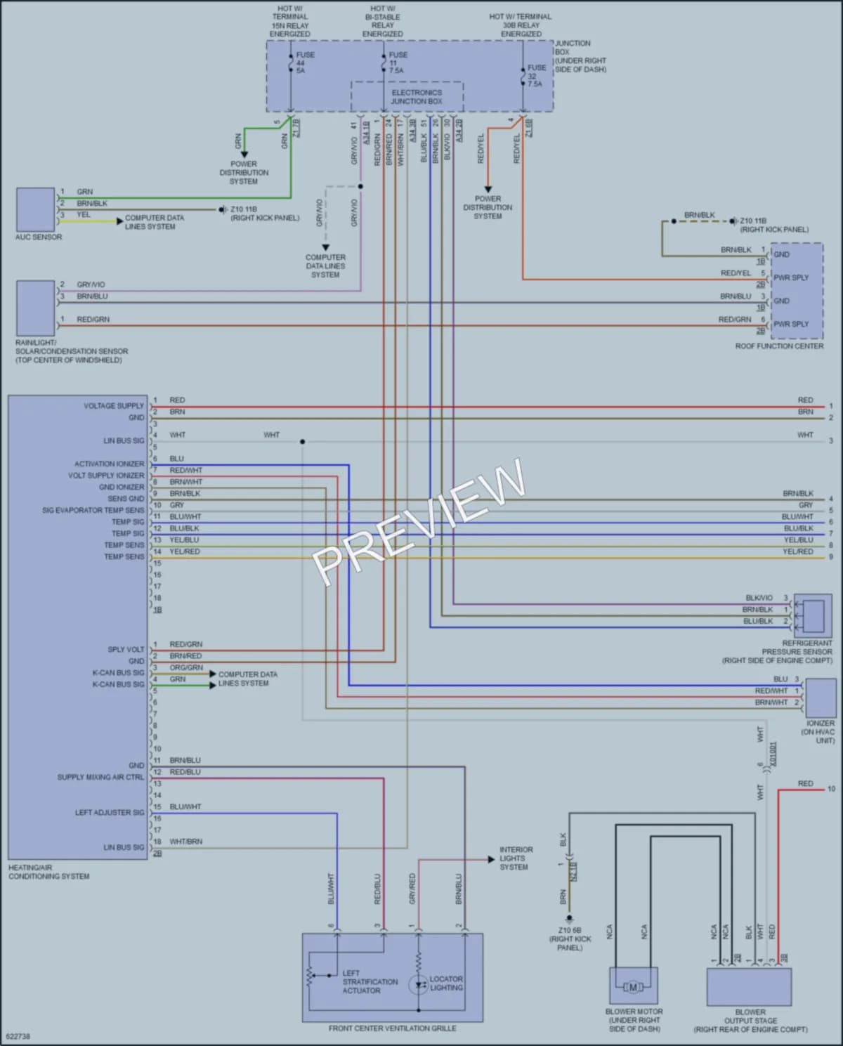 2018 BMW 650i Air Conditioning wiring diagram preview