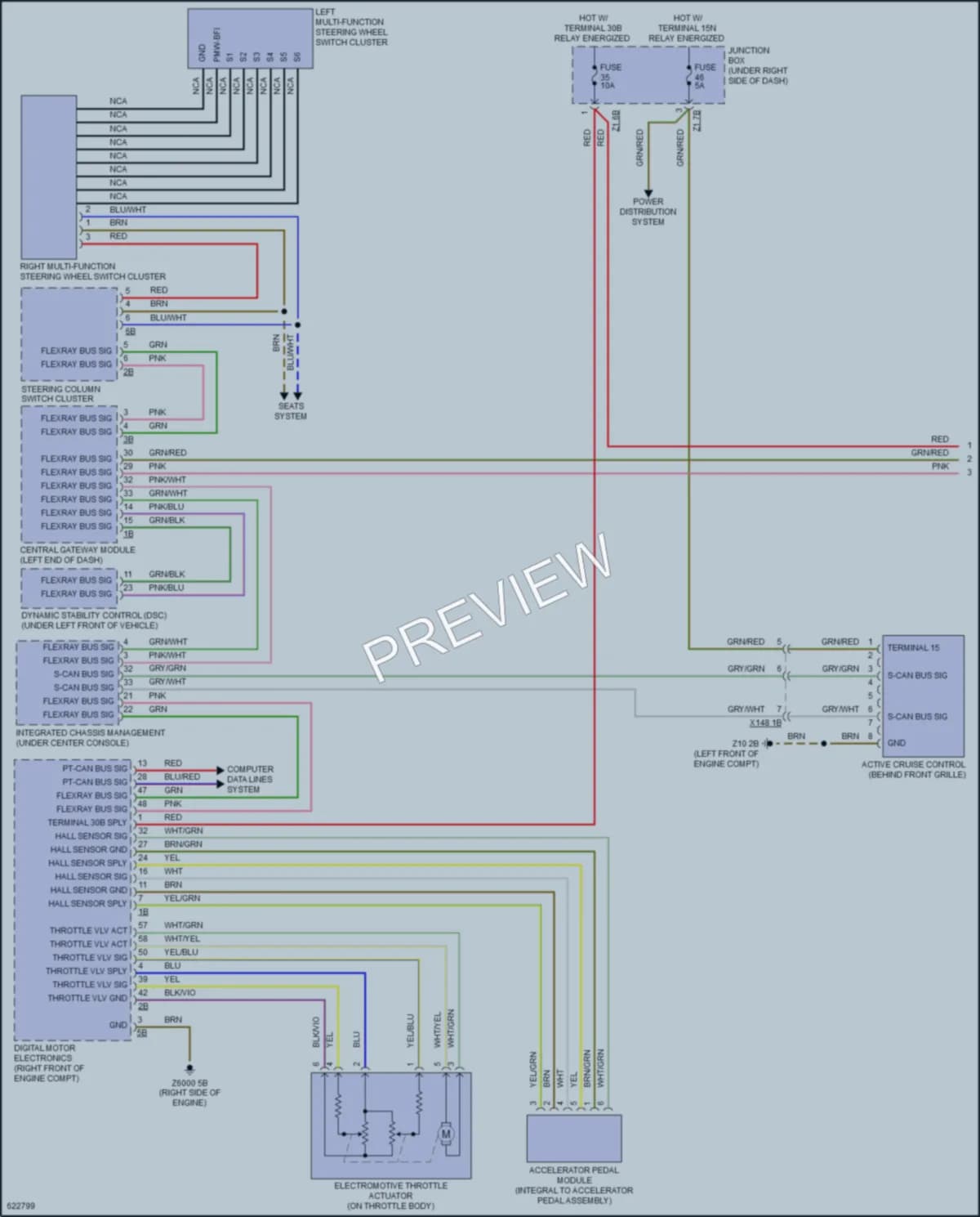2018 BMW 650i Cruise Control wiring diagram preview