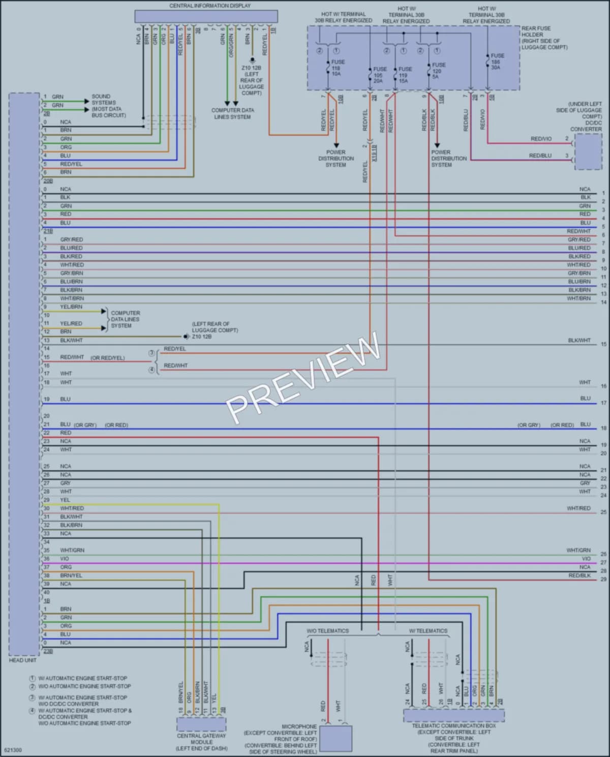 2018 BMW 650i Radio wiring diagram preview
