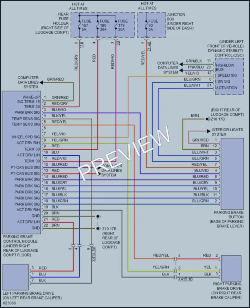 2018 BMW 650i Shift Interlock wiring diagram preview