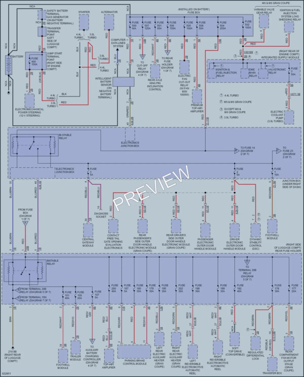 2018 BMW 650iGranCoupe Power Distribution wiring diagram preview